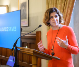 Sarah Sackman MP speaking at Parliamentary Reception